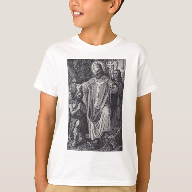 Saint Boniface English Benedicine munk T Shirt (Framsida)