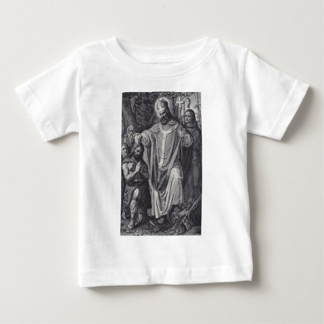 Saint Boniface English Benedicine munk T Shirt (Framsida)