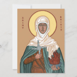 Saint Brigid med Kor och Heliga Fire