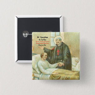 Saint Camillus Comforting an Ogiltigt (M 021) Knapp