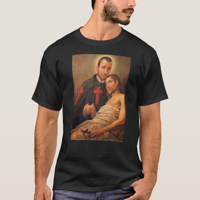 Saint Camillus De Lellis katolska Patron Saint Nur T Shirt (Framsida)