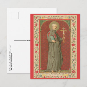 Saint Camillus de Lellis (SAU 37; Blommigt Gräns) Vykort