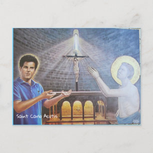 Saint Carlo Acutis-kort Vykort