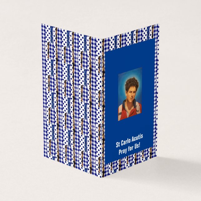 Saint Carlo Acutis Prayer Card  Kort (Utsida)