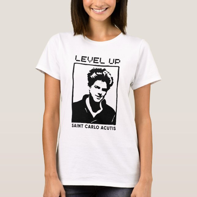 Saint Carlo Acutis T-Shirt Modern Saint (Framsida)