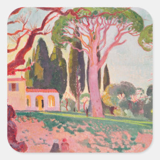 Saint-Cassien Chapel, Cannes, 1922 Fyrkantigt Klistermärke