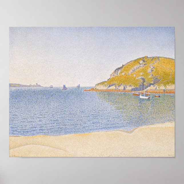 Saint-Cast-hamnen av Paul Signac Poster (Framsidan)