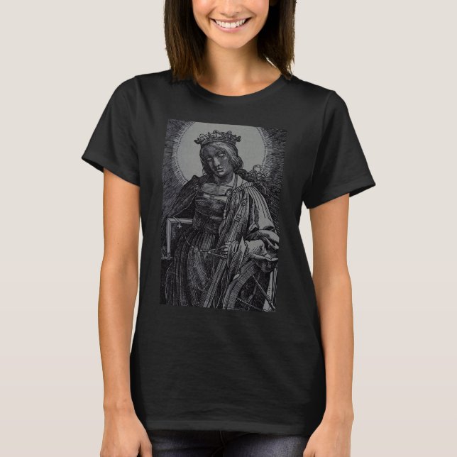 Saint Catherine av Alexandria av Lucas van Leyden T Shirt (Framsida)