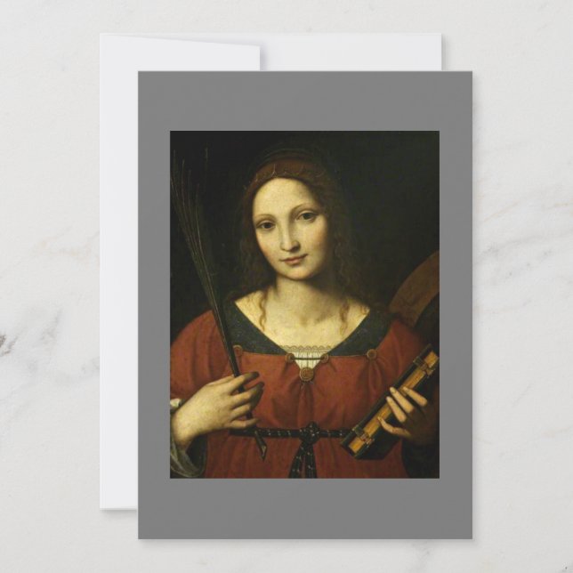 Saint Catherine av Alexandria (Bernardino Luini) Inbjudningar (Framsida)