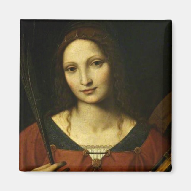 Saint Catherine av Alexandria (Bernardino Luini) Magnet (Framsidan)