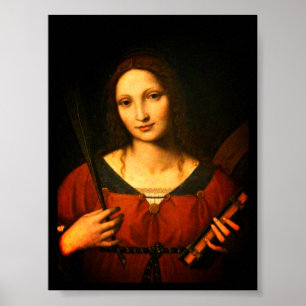 Saint Catherine av Alexandria (Bernardino Luini) Poster