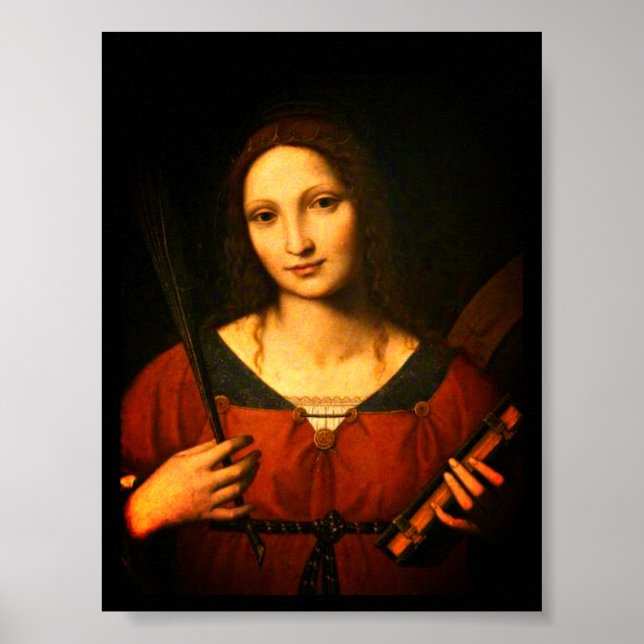 Saint Catherine av Alexandria (Bernardino Luini) Poster (Framsidan)