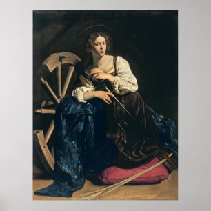 Saint Catherine av Alexandria, Caravaggio Poster