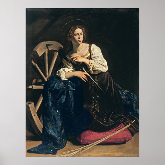 Saint Catherine av Alexandria, Caravaggio Poster (Framsidan)