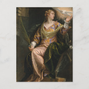 Saint Catherine av Alexandria i fängelset Vykort