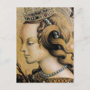 Saint Catherine av Alexandria Parchment Vykort