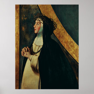Saint Catherine av Siena av Juan Bautista Maino Poster