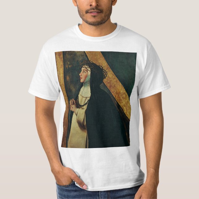 Saint Catherine av Siena av Juan Bautista Maino T Shirt (Framsida)