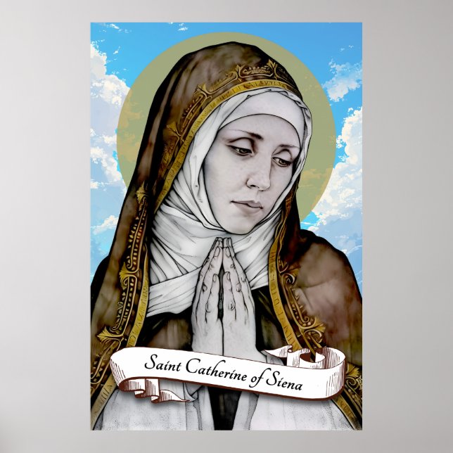 Saint Catherine av Siena Poster (Framsidan)