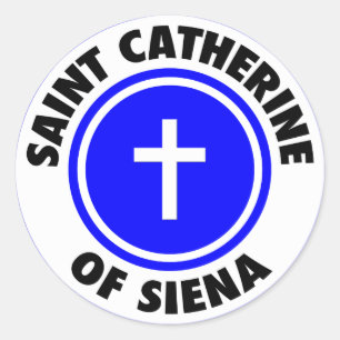 Saint Catherine av Siena Runt Klistermärke
