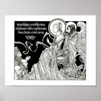 Saint Catherine Disputing de 50 filosoferna Poster