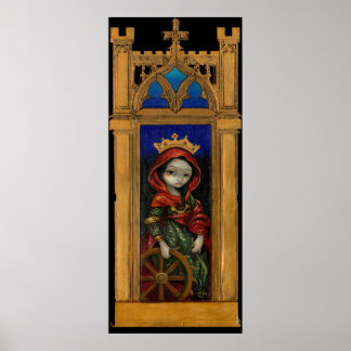 Saint Catherine icon gothic Art Print Poster