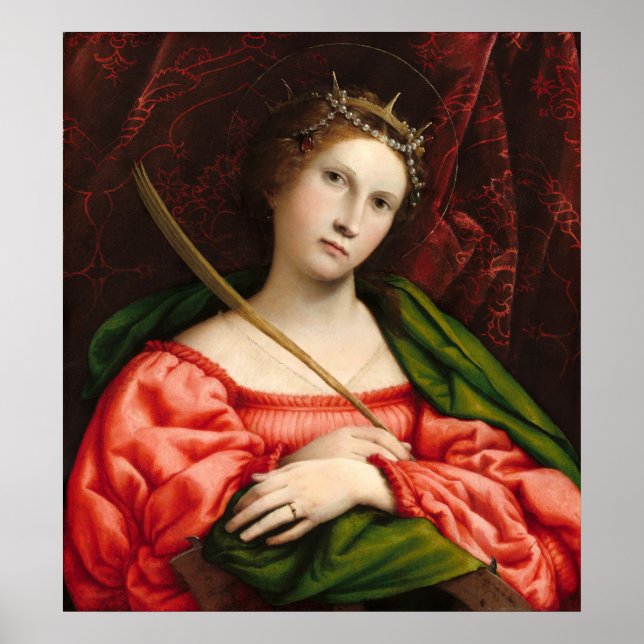 Saint Catherine - Lorenzo Lotto Fine Art Poster (Framsidan)