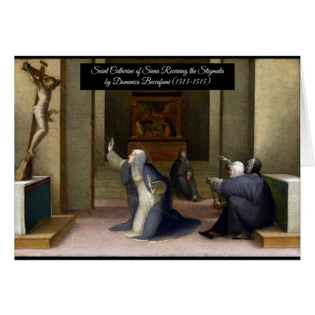 Saint Catherine Receiving the Stigmata Hälsningskort (Framsidan Horizontal)