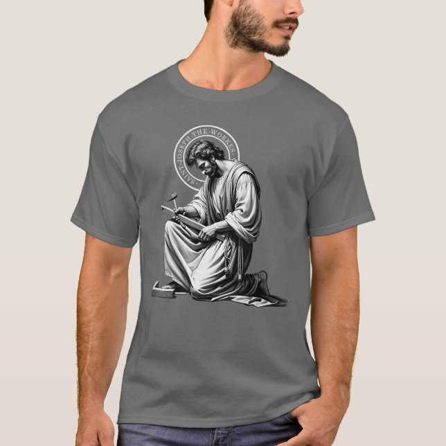 Saint Catholic Church St Josephhe Worker Jesus Fat T Shirt (Framsida)