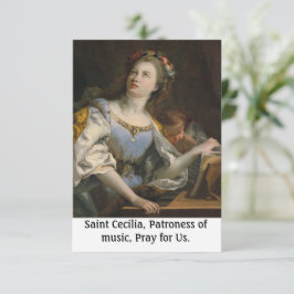 Saint Cecilia Anpassade Heliga Card Tack Kort