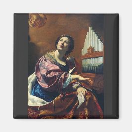 Saint Cecilia av Simon Vouet Magnet