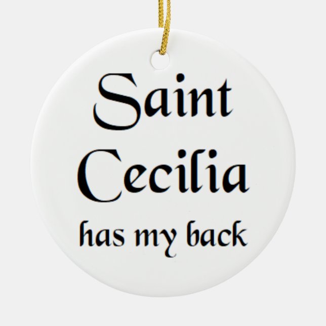 saint cecilia coffee mug julgransprydnad keramik (Framsidan)