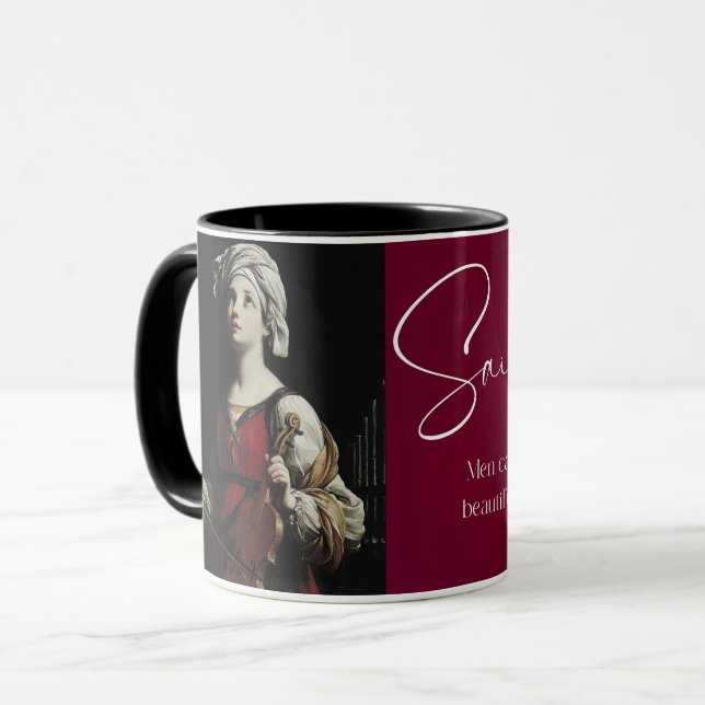 Saint Cecilia, Katolska Saint Coffee Mugg (Framsida vänster)