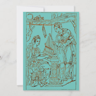 Saint Cecilia med Saint Catherine av Alexandria Julkort