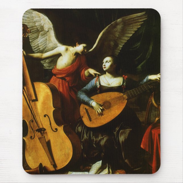 Saint Cecilia och Angel av Carlo Saraceni Musmatta (Framsidan)