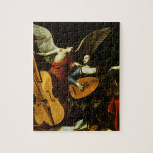 Saint Cecilia och Angel av Carlo Saraceni Pussel