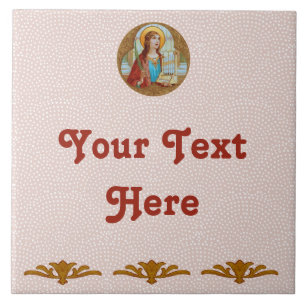 Saint Cecilia of Rom (BK 003) Ceramic Tile 2 Kakelplatta