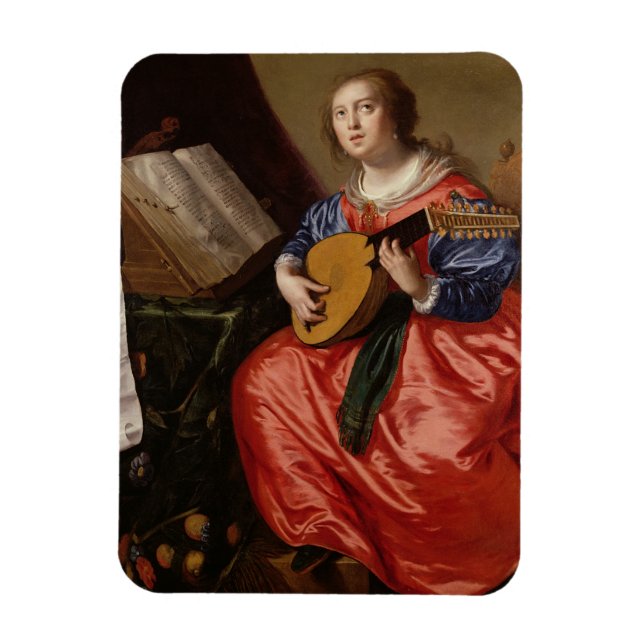 Saint Cecilia (olja på canvas) Magnet (Vertikal)