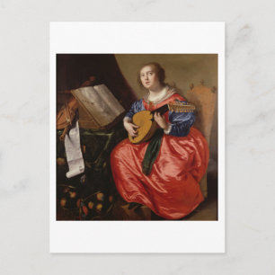 Saint Cecilia (olja på canvas) Vykort