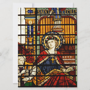 Saint Cecilia Patron Saint of Music Stached Glass
