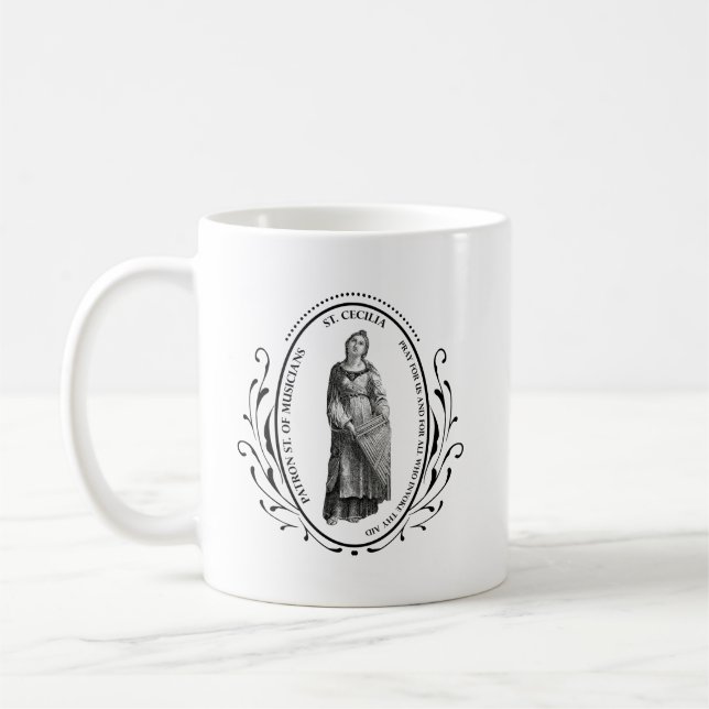 Saint Cecilia Patron Saint of Musician Kaffemugg (Vänster)