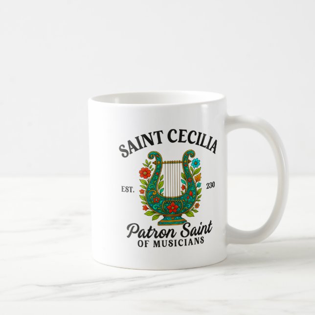 Saint Cecilia Patron Saint Of Musicians Catholic M Kaffemugg (Höger)
