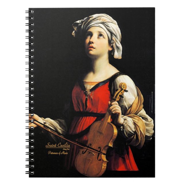 Saint Cecilia Patroness of Music Anteckningsbok (Framsidan)