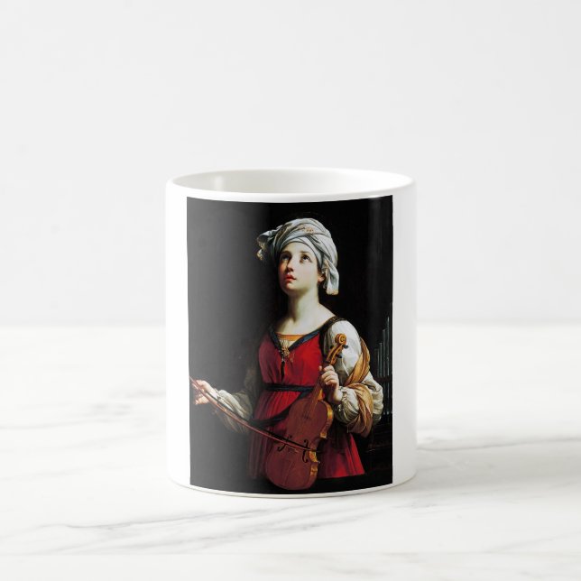 Saint Cecilia (St. Cecilia), Guido Reni Kaffemugg (Center)