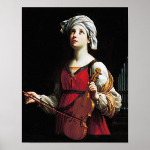 Saint Cecilia (St. Cecilia), Guido Reni Poster