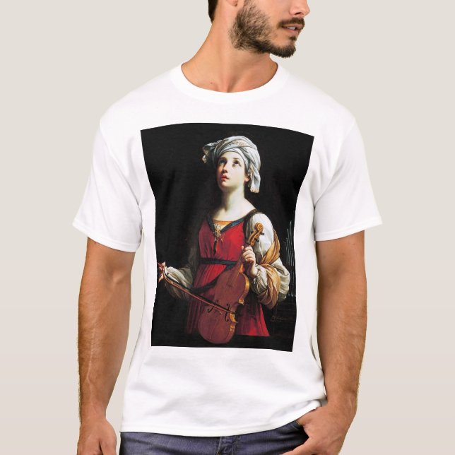 Saint Cecilia (St. Cecilia), Guido Reni T Shirt (Framsida)