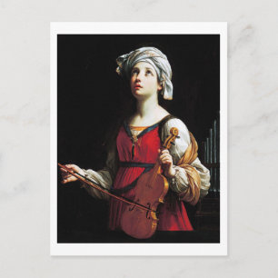 Saint Cecilia (St. Cecilia), Guido Reni Vykort
