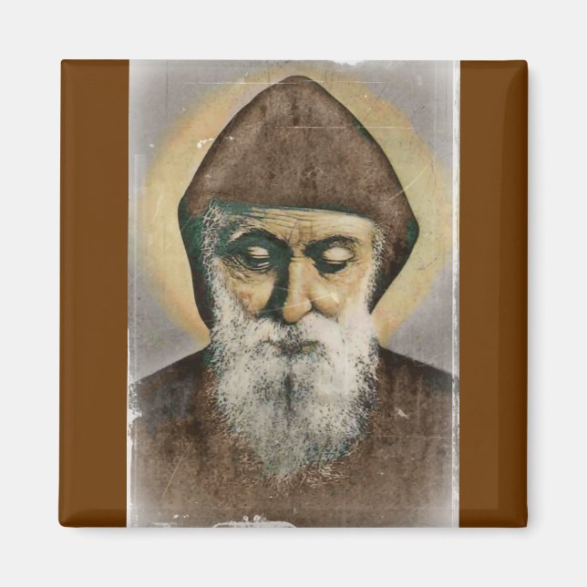 Saint Charbel Porträtt Magnet (Framsidan)