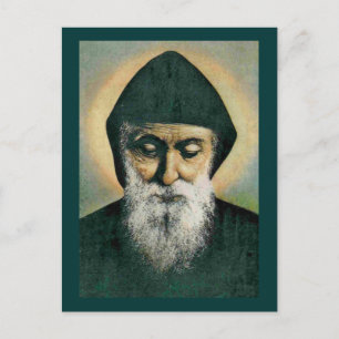 Saint Charbel Porträtt Vykort