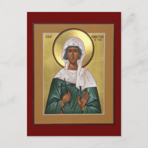 Saint Christina of Däck Icon Prayer Card Vykort